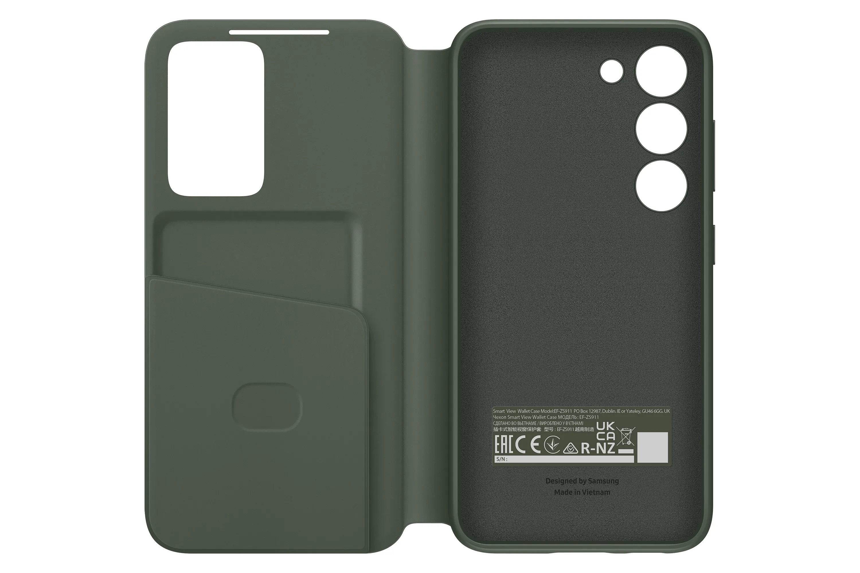 Samsung Galaxy S23 Clear View Wallet Case, Khaki