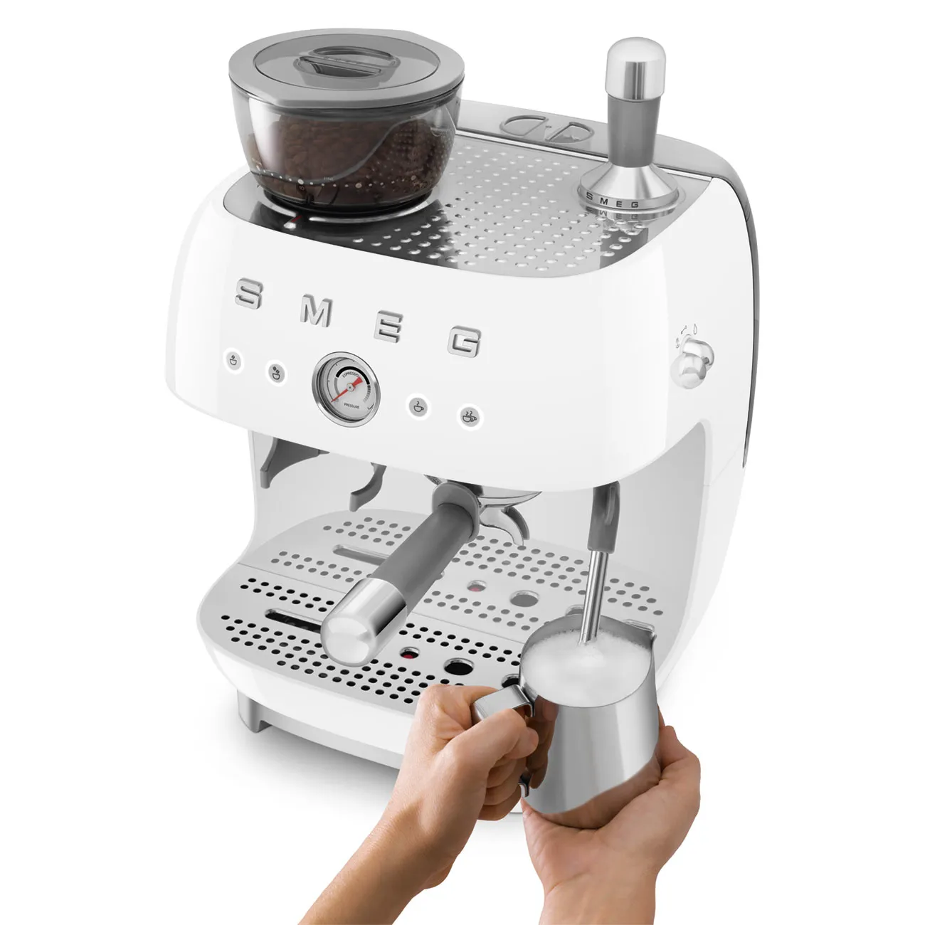 Smeg 50's Style EGF03WHEU - espressomaskin, Vit