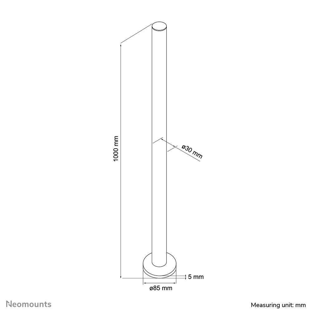 NEWSTAR 100 cm Desk Pole Silver