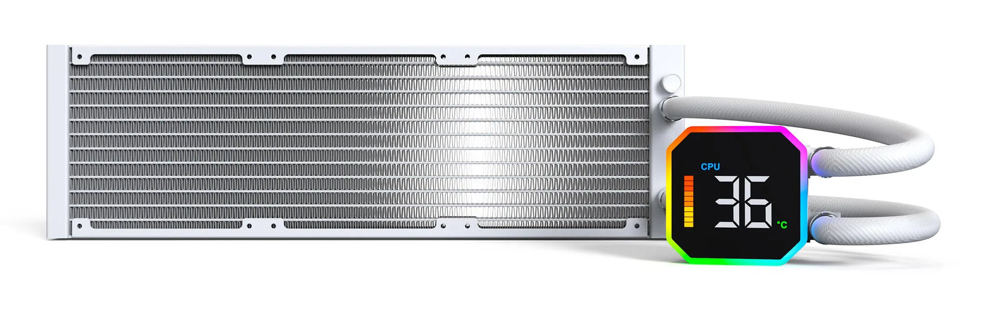 Montech HyperFlow Digital 360 ARGB -nestej&auml;&auml;hdytin, valkoinen