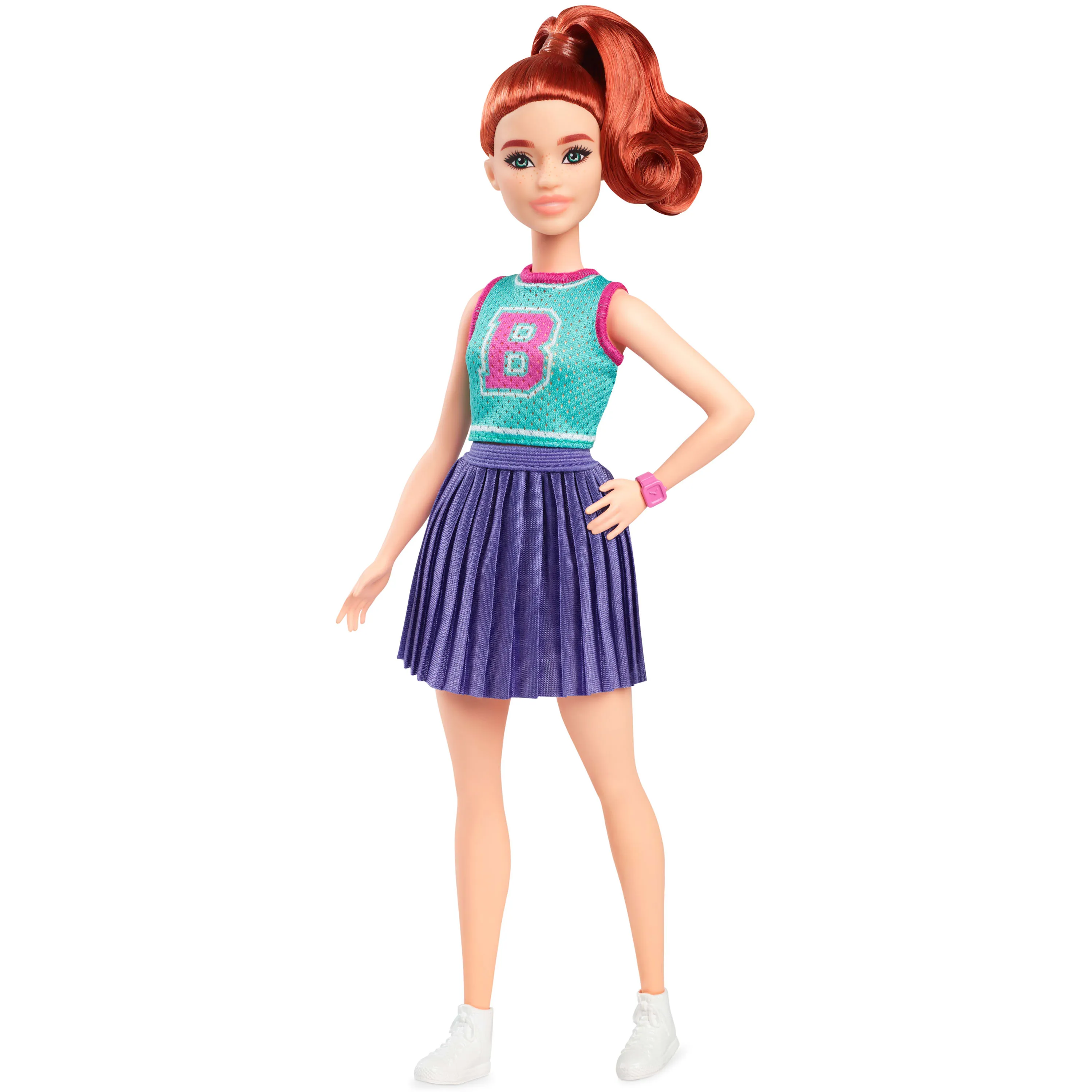 Barbie Barbie Fashionista doll in jersey top and pleated skirt