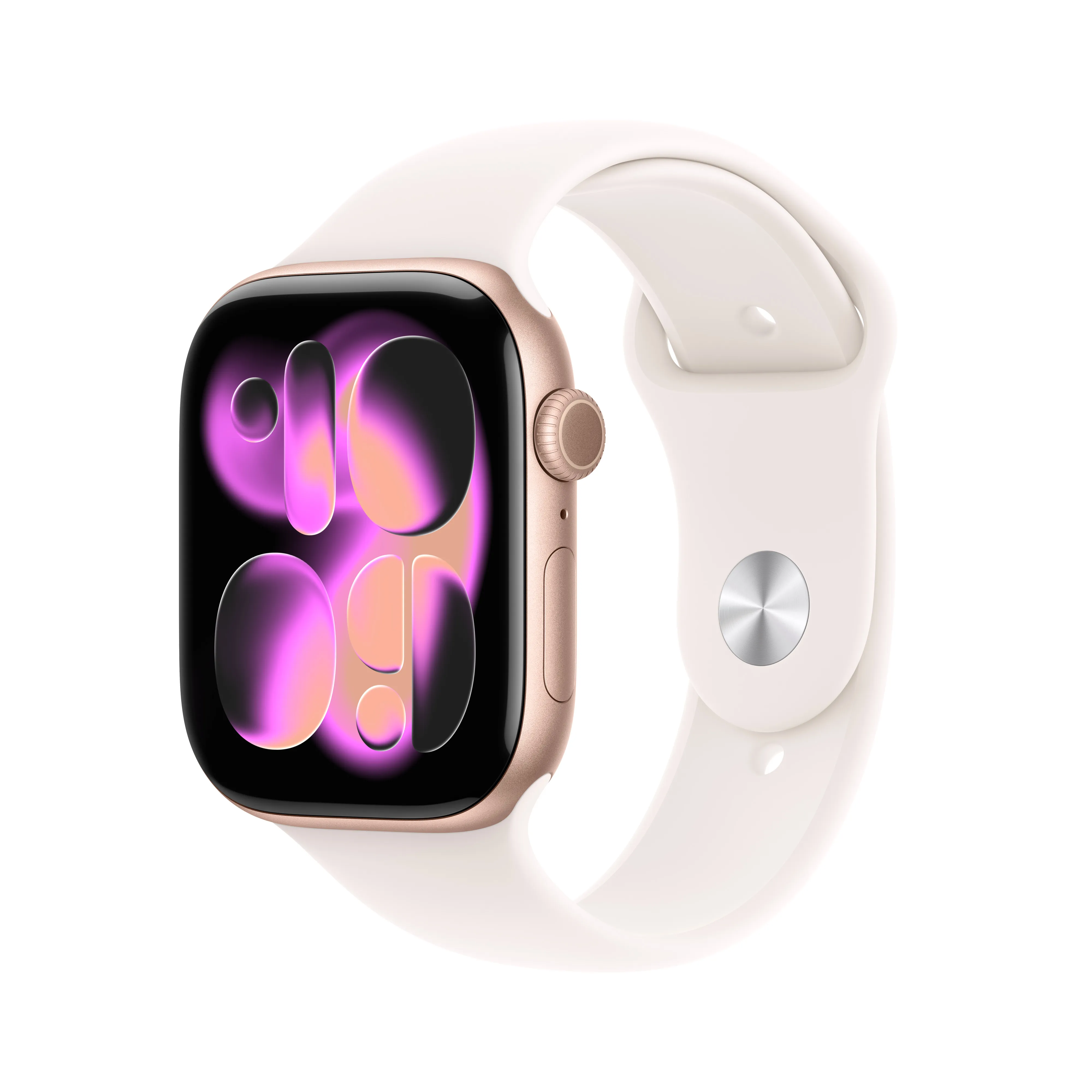 Apple Watch Series 11 (GPS + Cellular) 46mm Rose Gold Aluminium Case with Light Blush Sport Band, S/M