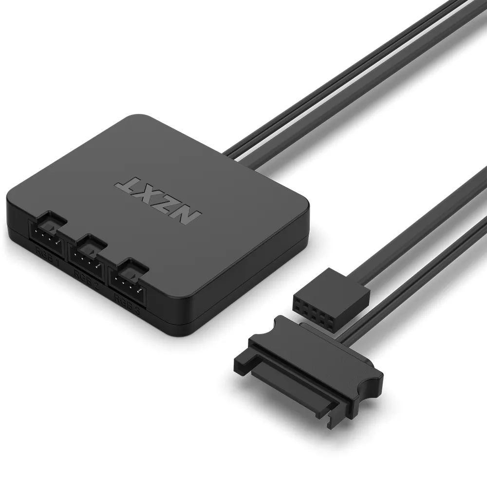 NZXT 3xF120 RGB DUO &amp; RGB Controller -kotelotuuletin, valkoinen
