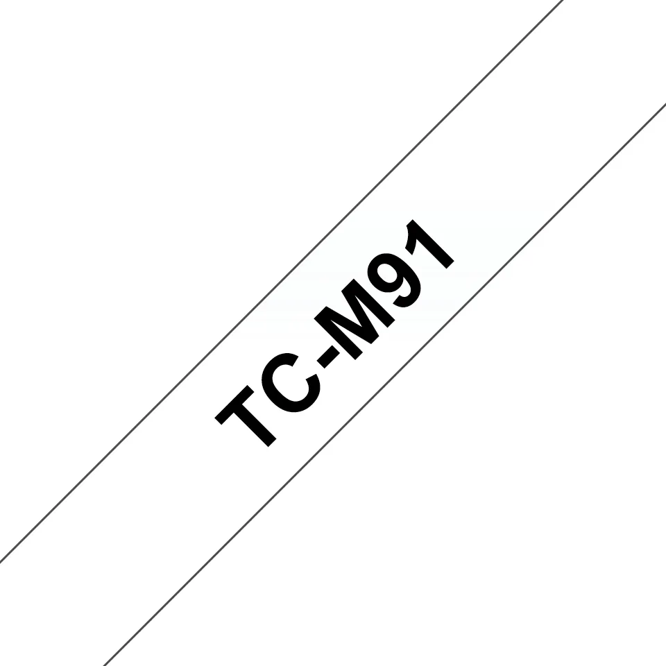 Brother TCM91 - Matta - 9 mm x musta kirkkaalla - teippi malleihin P-Touch PT-2000, PT-3000, PT-500, PT-5000, PT-8E