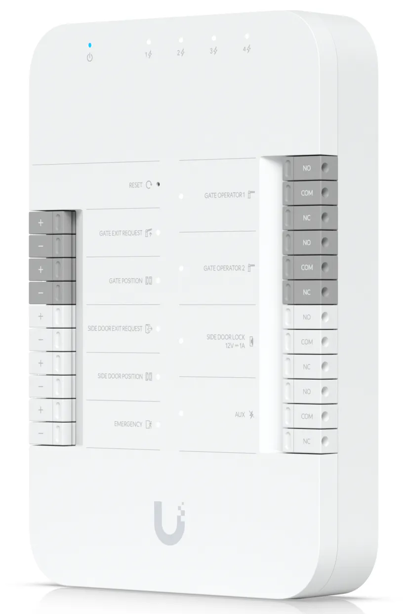 Ubiquiti Gate Hub access control via connected Access readers or Intercom.