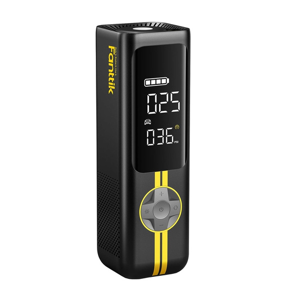 FANTTIK X8 Apex Cordless Portable Tire Inflator - Black with Yellow Accents