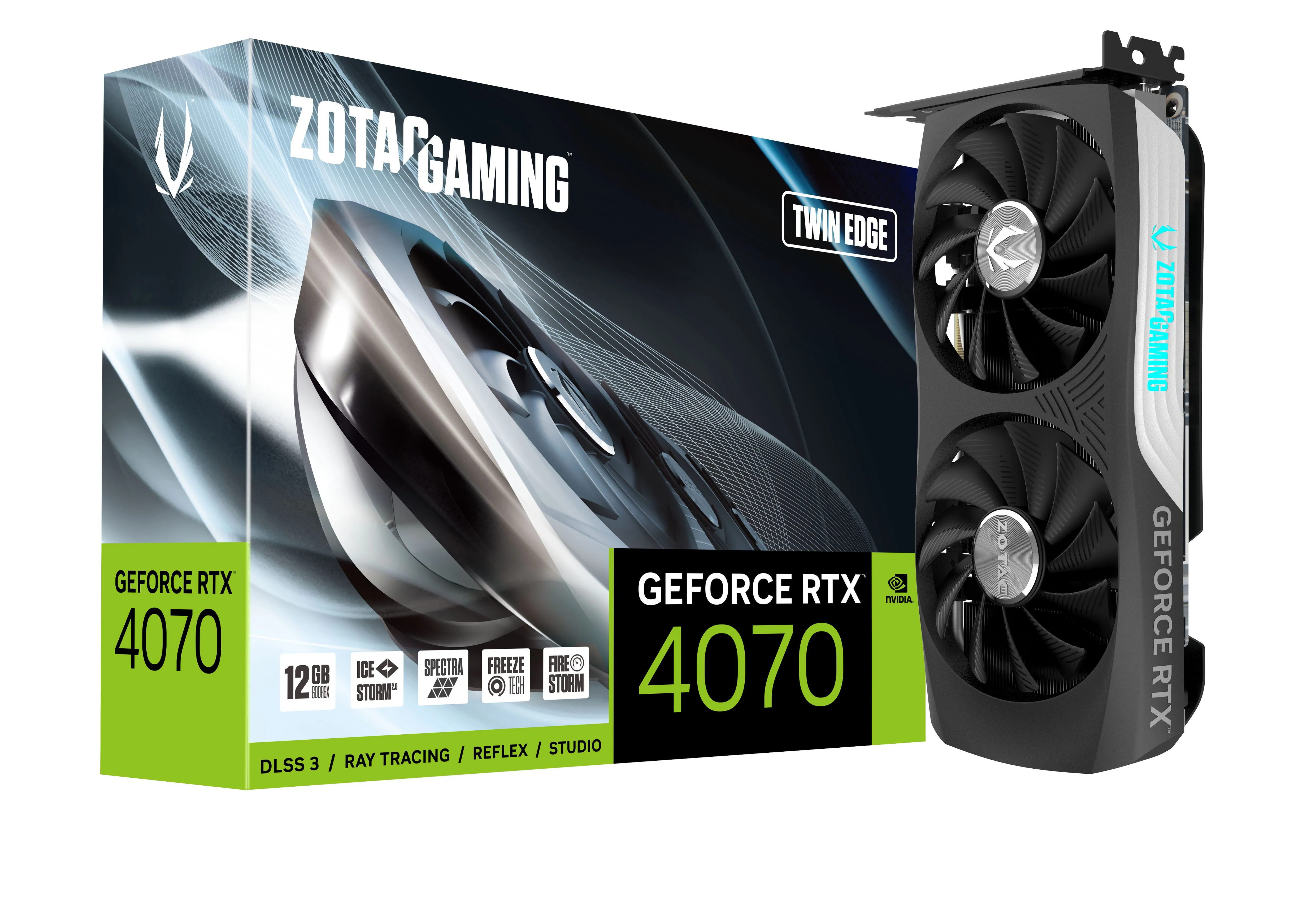 ZOTAC GeForce RTX 4070 Twin Edge 12GB -n&auml;yt&ouml;nohjain