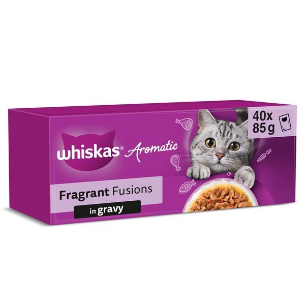 Whiskas Aromatic Selection, Kissan m&auml;rk&auml;ruoka, Adult, 40 x 85 g