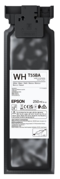 Epson UltraChrome DG2 T55BA00 -mustepullo, 250 ml, valkoinen