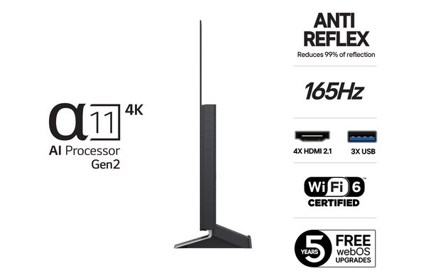 LG OLED48G56LS 48" 4K webOS 25 TV, 165Hz, Dolby Vision, HDR10, HLG