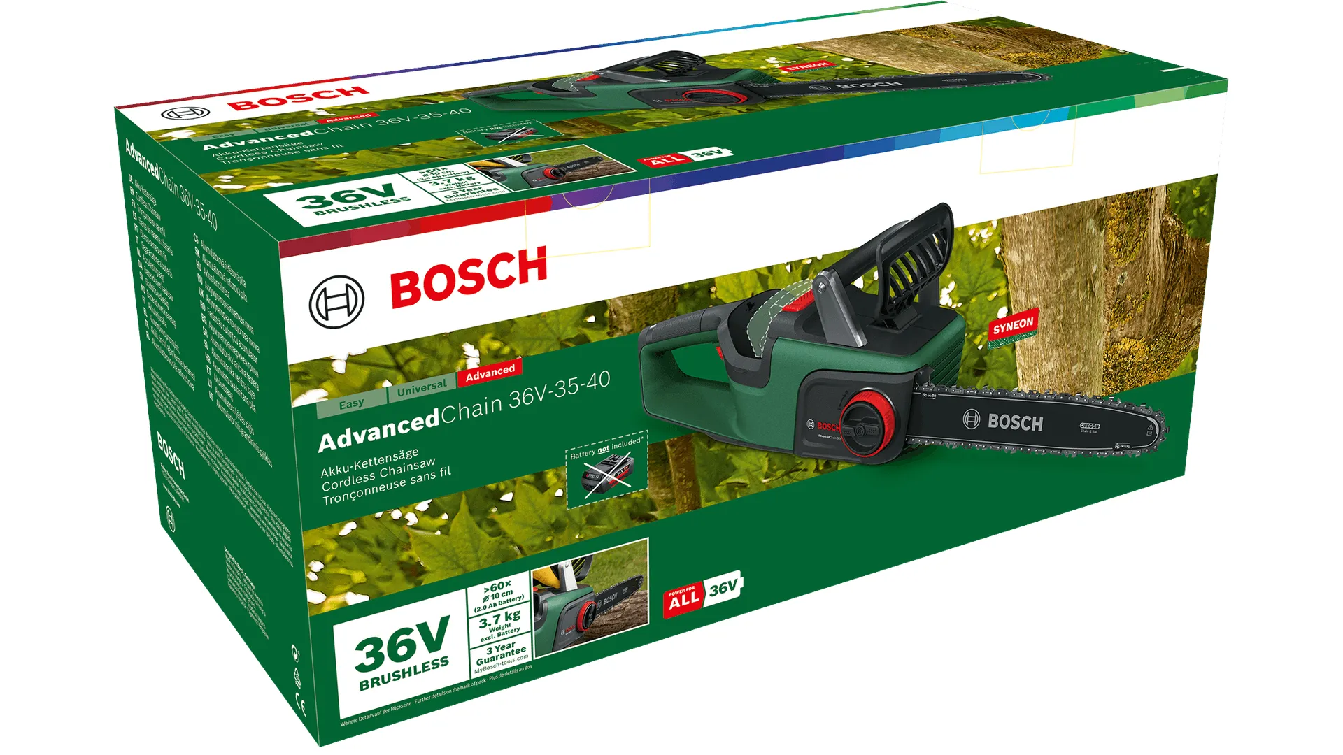 Bosch ADVANCEDCHAIN 36V-35-40 -akkumoottorisaha (ilman akkua)