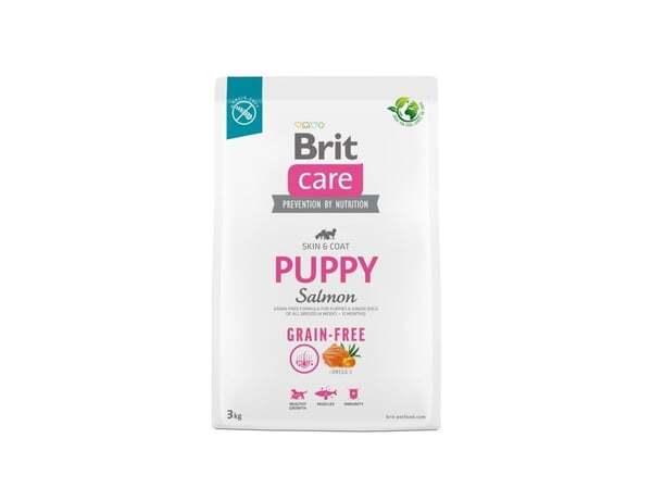 Brit Care Grain-free Puppy Salmon &amp; Potato, Torrfoder f&ouml;r hund, 3 kg