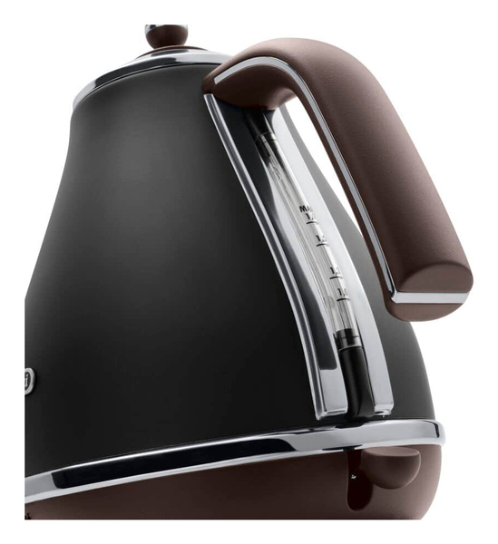 De'Longhi Icona - vattenkokare, svart/brun, 1.7L