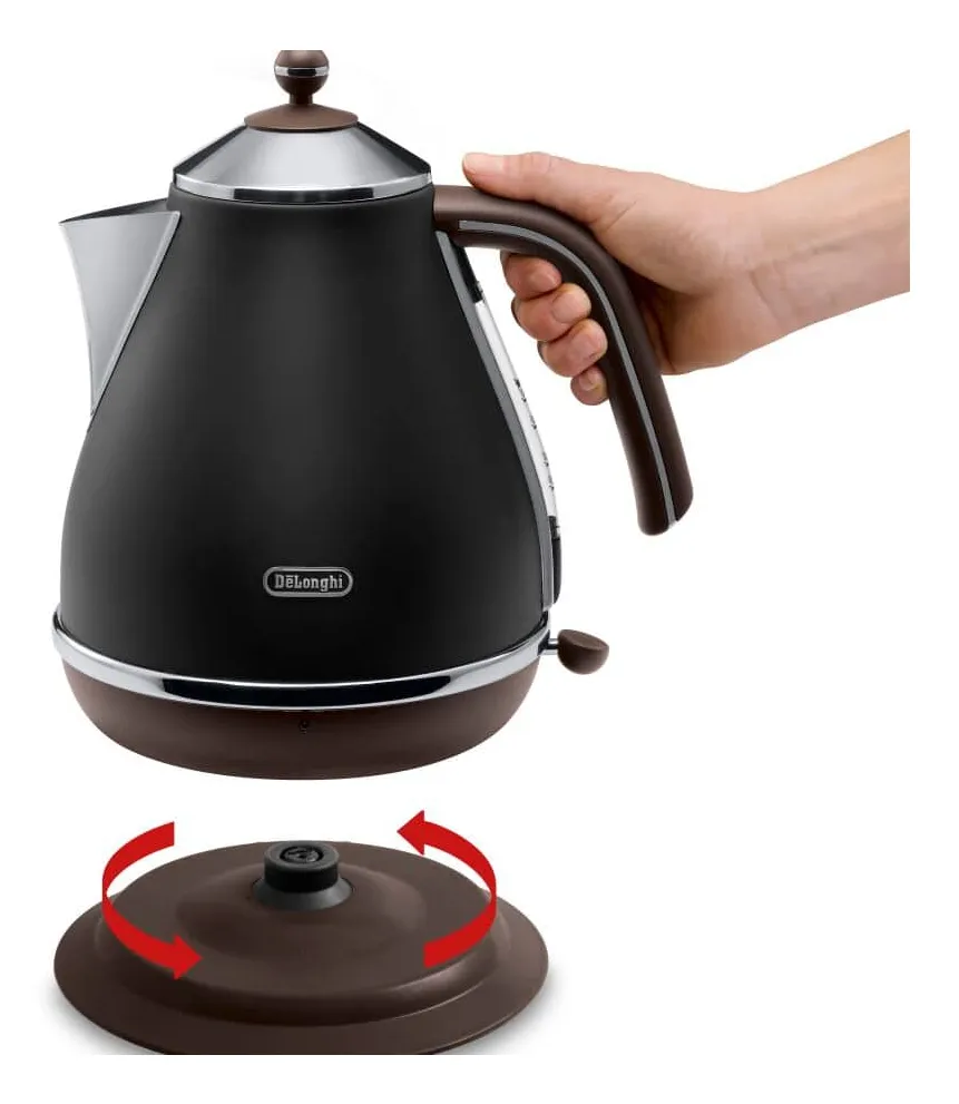De&rsquo;Longhi Icona Vintage KBOV2001.BK kettle, 1.7L, 2000W, Black