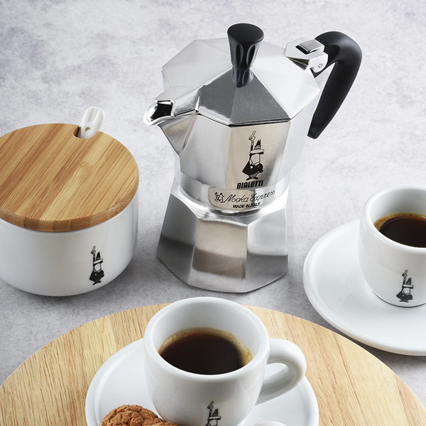 Bialetti Moka Express Moka Pot, 1 Cup, Aluminium, Black
