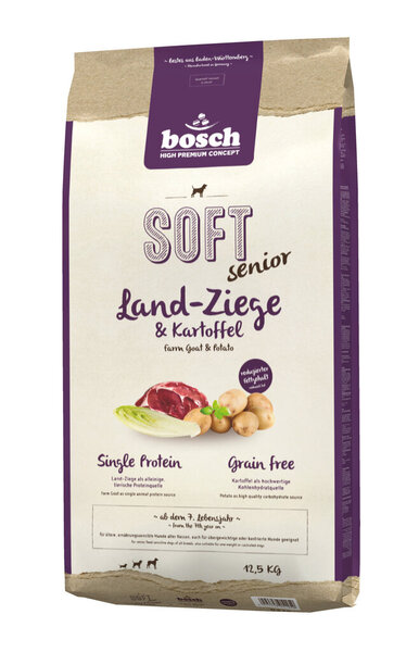 Bosch Soft Senior Goat & Potato, Dry food for dogs, Grain Free, 12.5kg