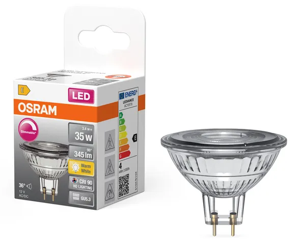 Osram Superstar LED MR16 Reflector Lamp 3.4 W 345 lm 2700 K GU5.3 Dimmable