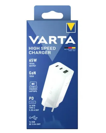 VARTA USB-C -kaapeli, 100 W, 2 m, musta