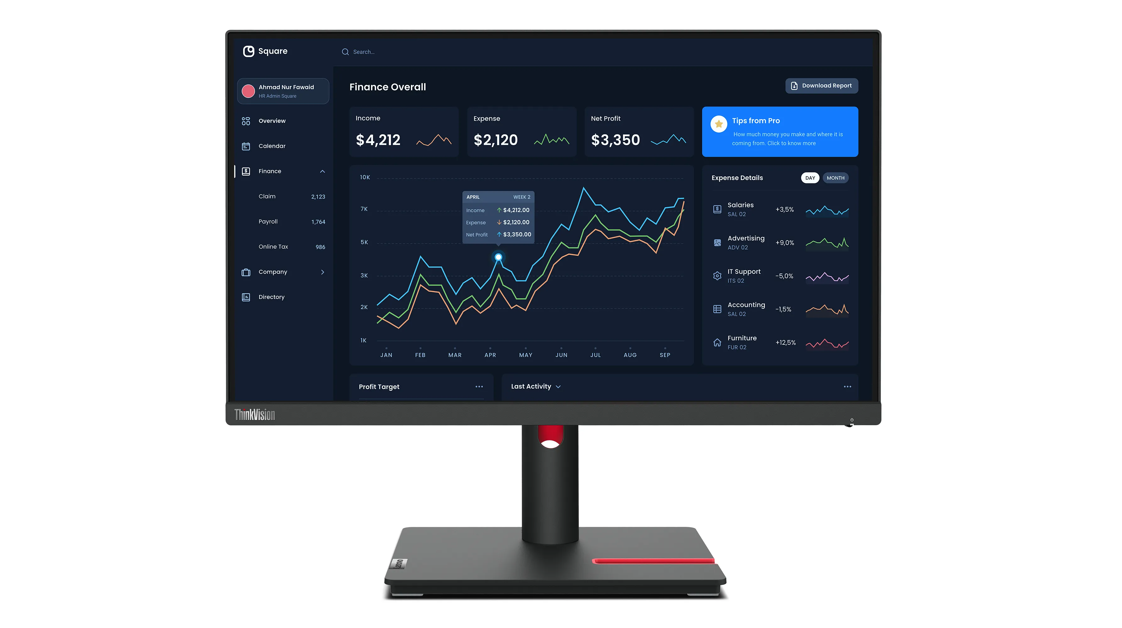 Lenovo 21.5&quot; ThinkVision T22i-30 Full HD, IPS - monitor