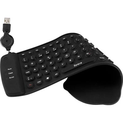 DELTACO taipuva mikron&auml;pp&auml;imist&ouml;, USB, suomalainen layout, musta