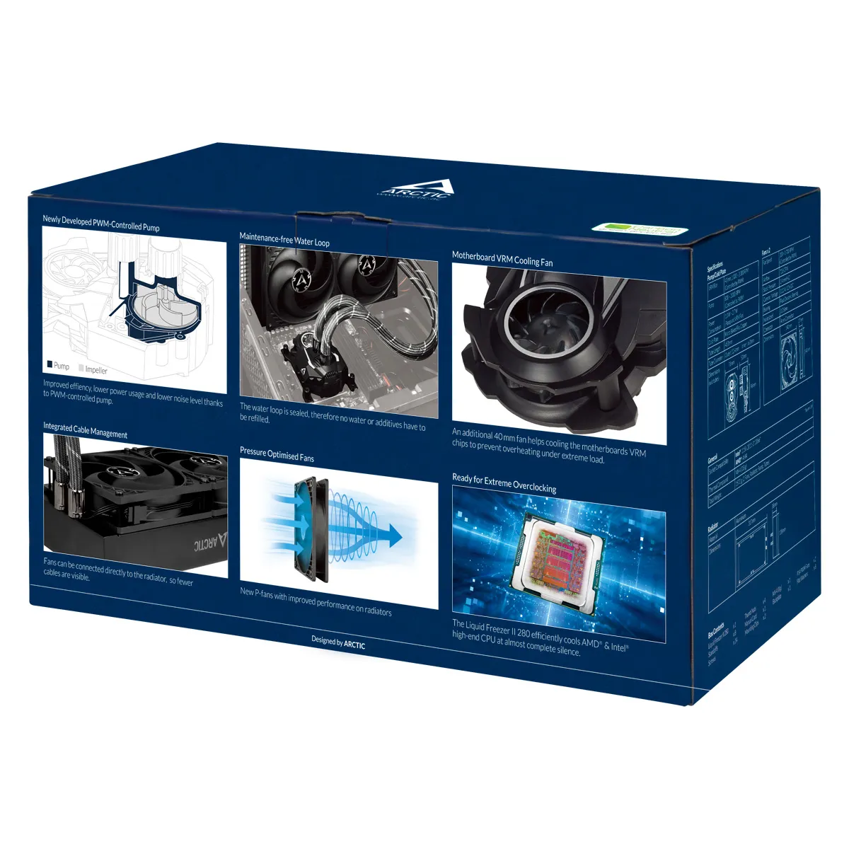 Arctic Liquid Freezer II 280 AIO-nestej&auml;&auml;hdytysratkaisu prosessorille
