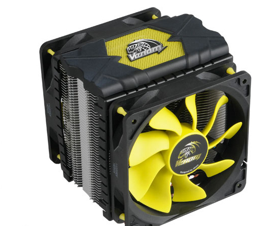 AKASA VENOM VOODOO CPU-kylare f&ouml;r Intel/AMD, gul/svart
