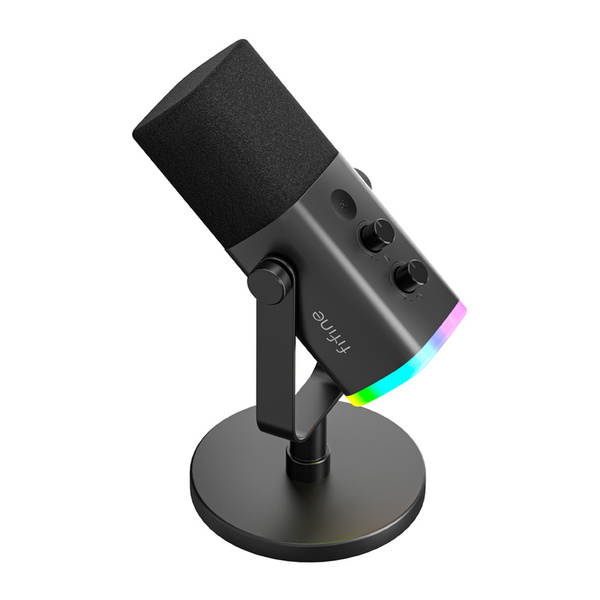 FIFINE AmpliGame AM8, USB-C ja XLR, dynaaminen -mikrofoni, musta