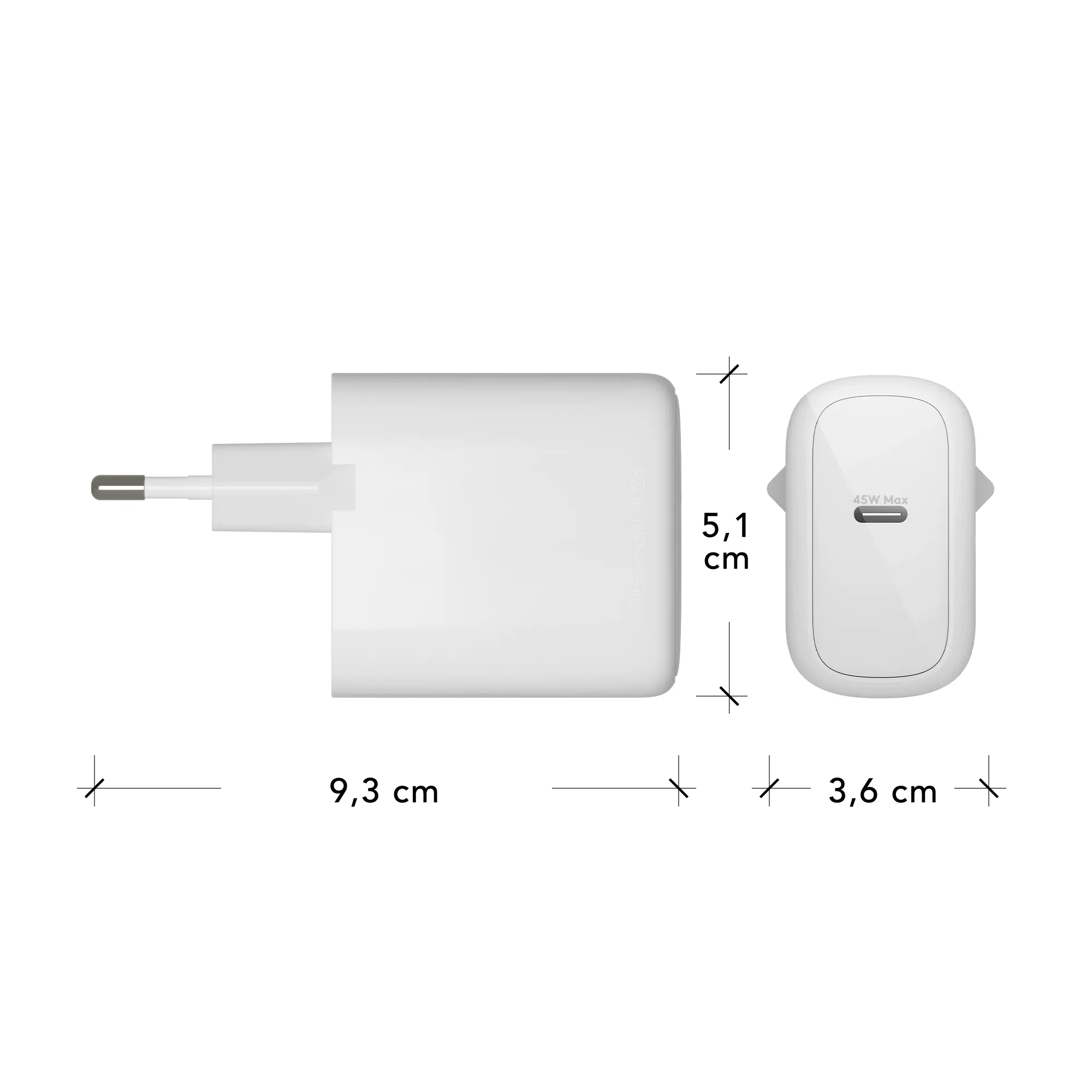 Re-charge - EU Wall Charger - USB-C 45W, White