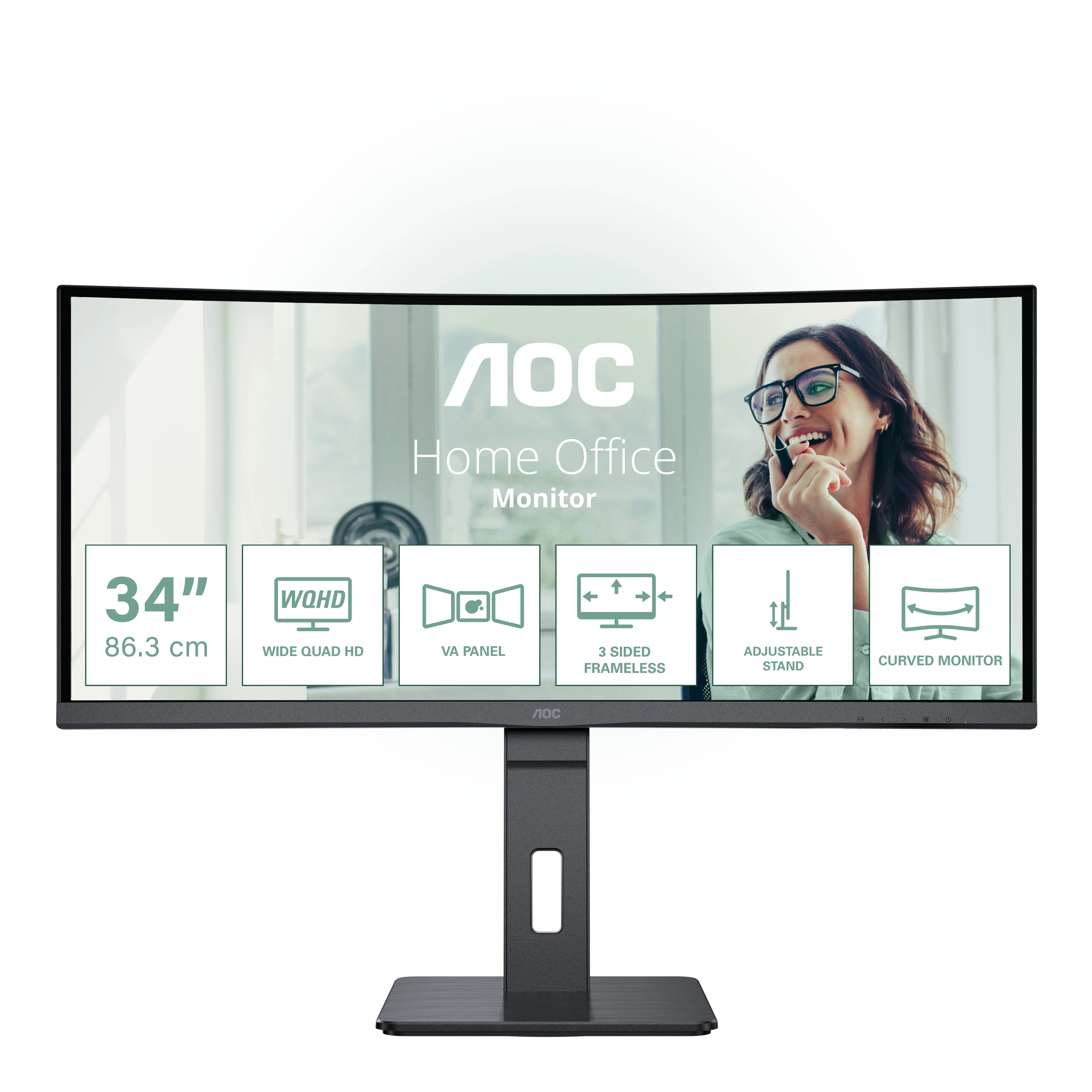 AOC CU34P3CV 34" UWQHD, VA - curved monitor
