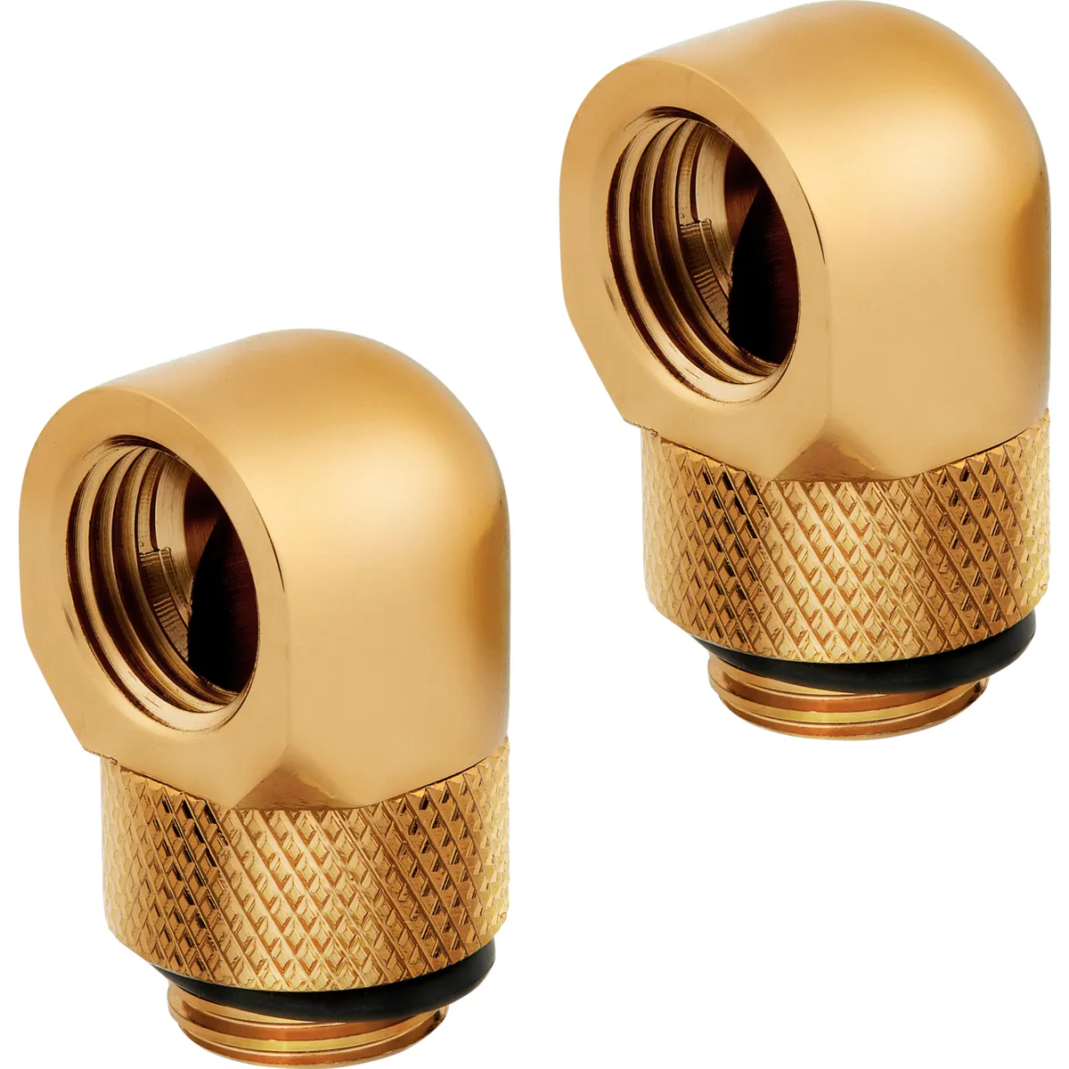 Corsair Fitting (adapter),XF Adapter 2-pack (90° Angled rotary_ gold)