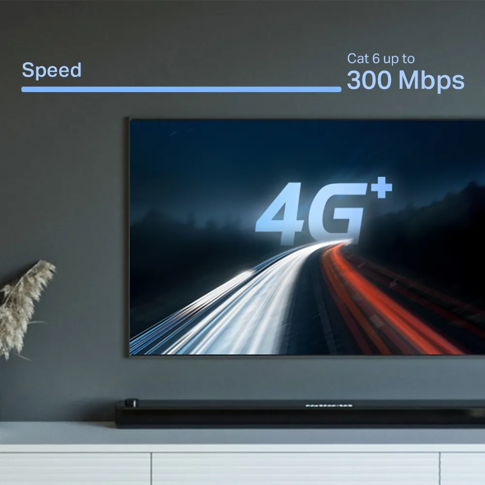 TP-Link 4G+ AX3000 Whole Home Mesh Wi-Fi 6 Router Build-In 300Mbps 4G+ LTE Advanced Modem 574Mbps at 2.4GHz + 2402Mbps at 5GHz