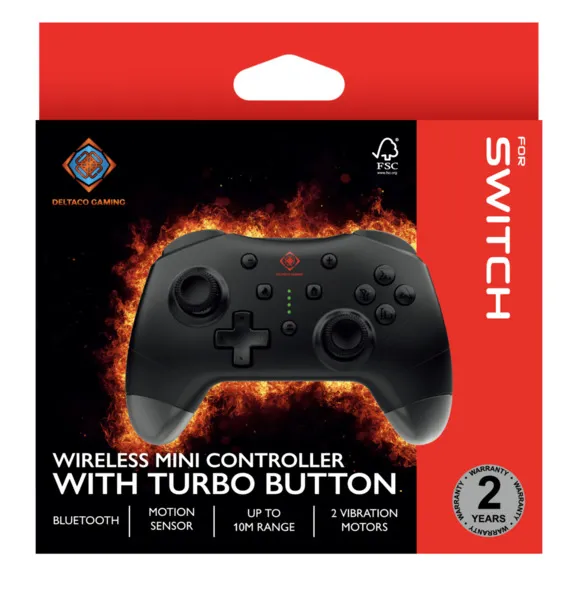 Deltaco Gaming Wireless Mini - trådlös minikontroll, Switch, Android, PC