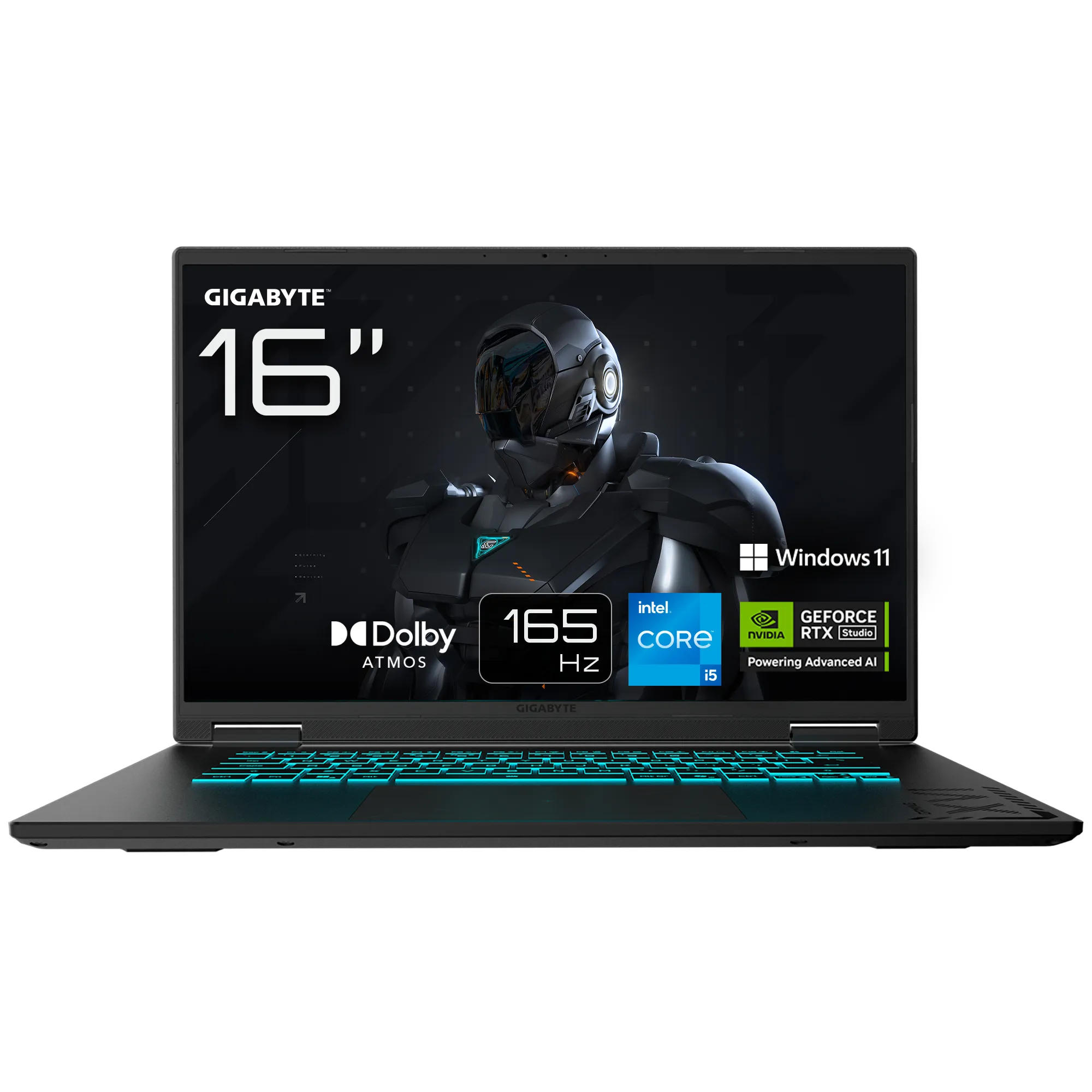 GIGABYTE Gaming A16 16" i5-13420H, 16GB, 512GB, RTX 5050 8GB, Win 11 Home - Gaming Notebook, Black