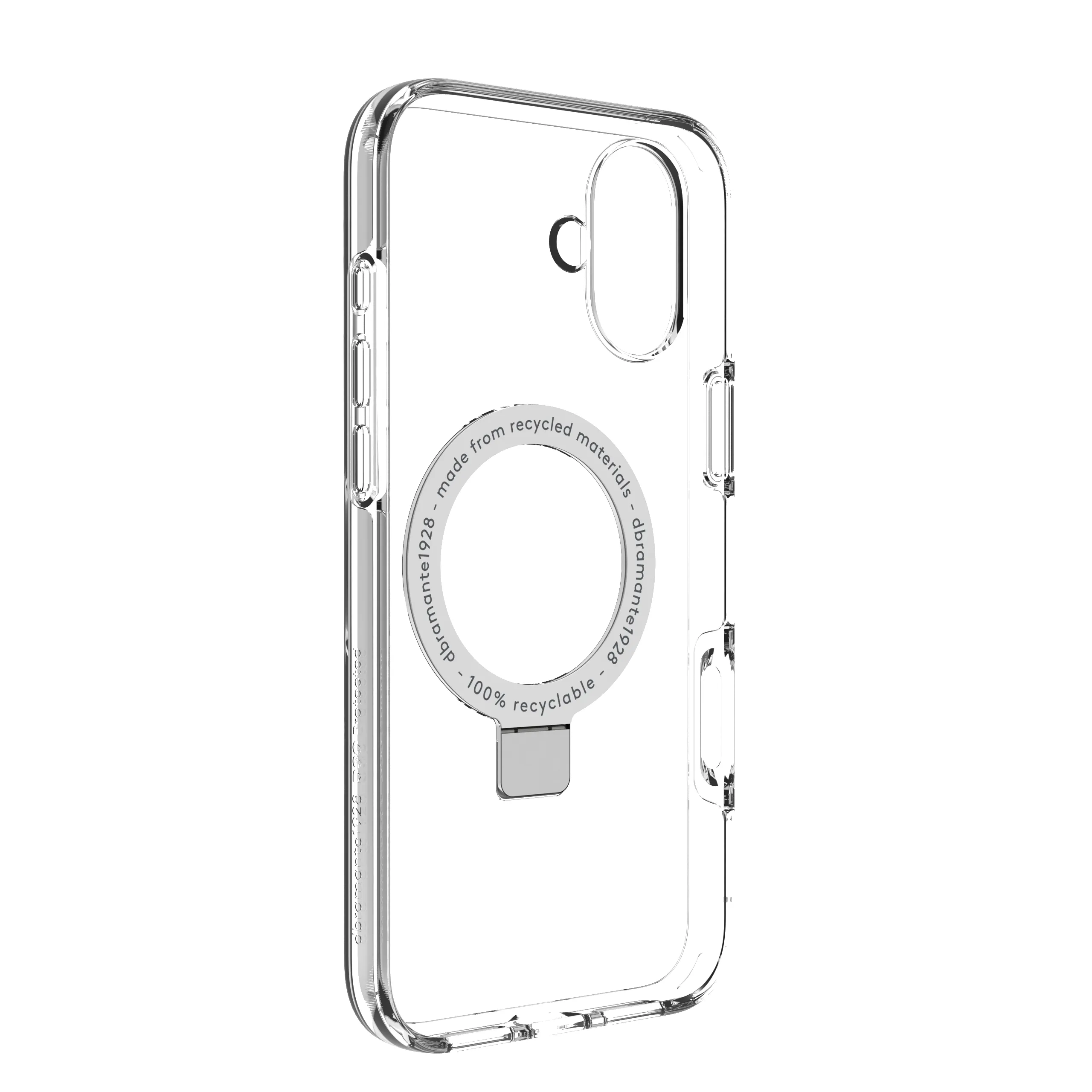 dbramante1928 Iceland Ultra D3O MagSafe Kickstand Case for iPhone 16 Plus, Clear