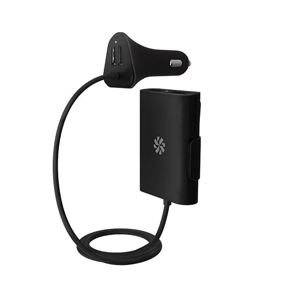 Kanex GoPower Shareable Car Charger - 4-Port USB Car Charger for Passengers