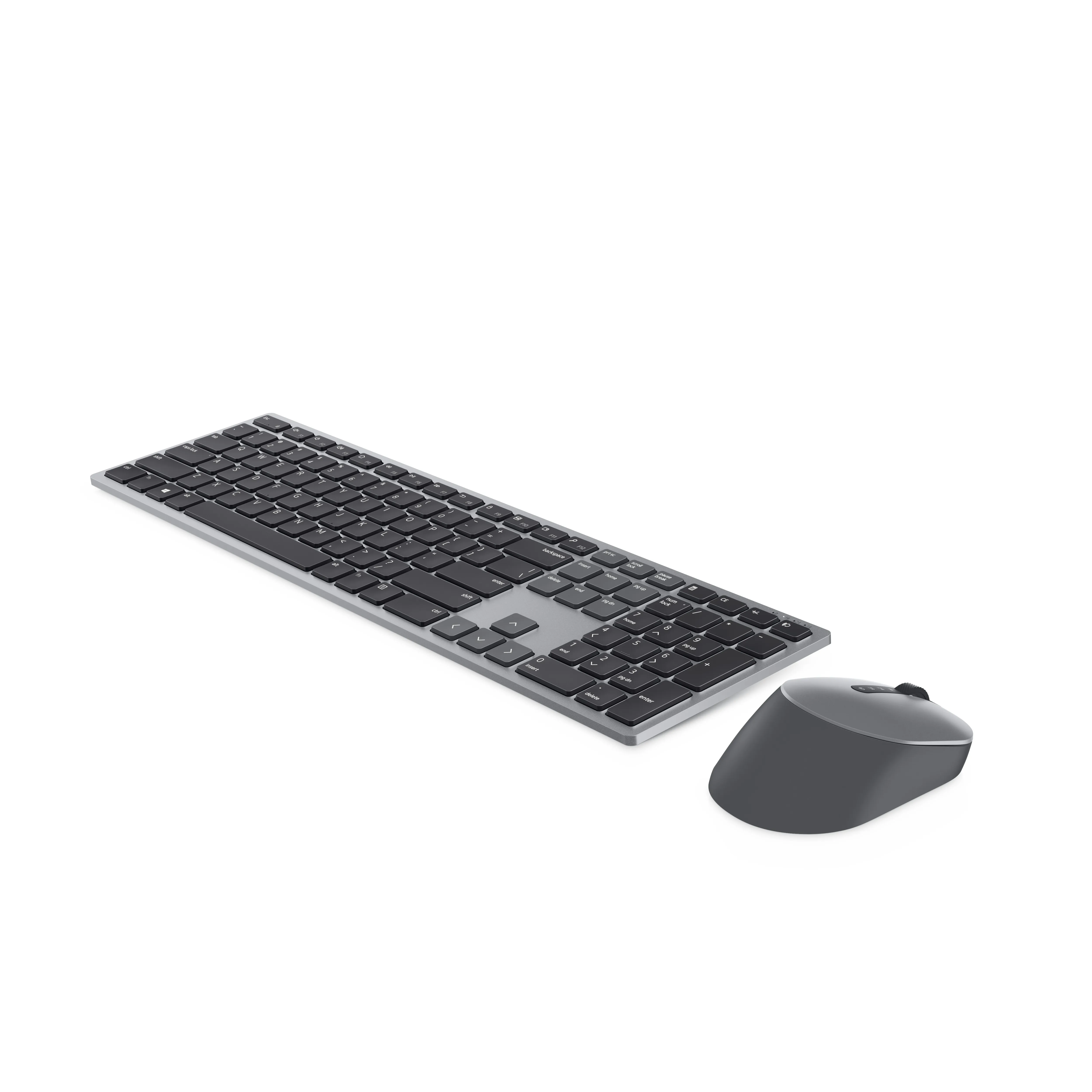 Dell Premier Multi-Device KM7321W Wireless Keyboard and Mouse, Grey, Titanium