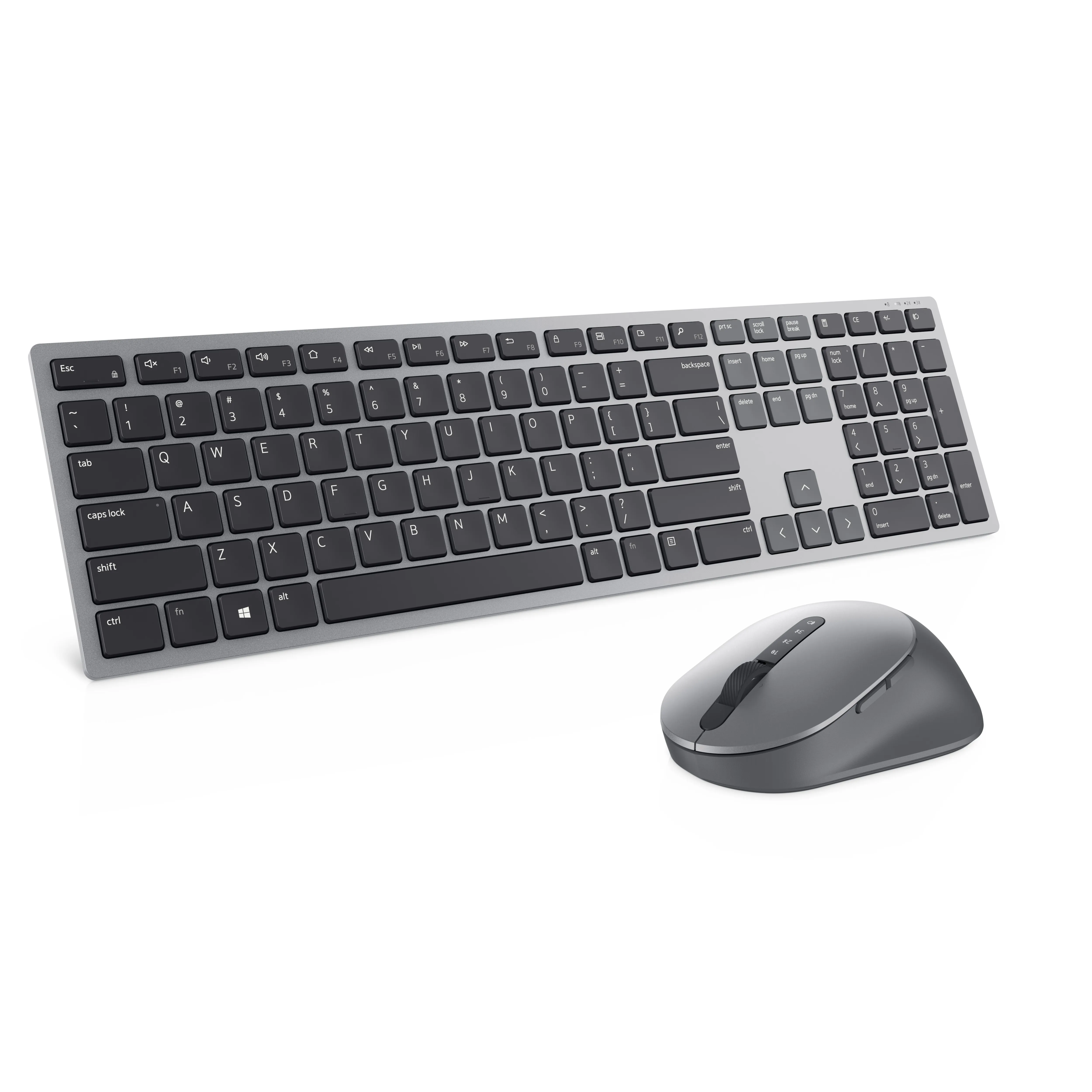 Dell Premier Multi-Device KM7321W Wireless Keyboard and Mouse, Grey, Titanium