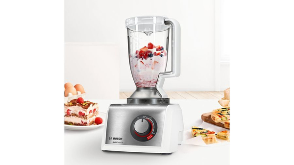 Bosch MultiTalent 8 MC812S820 matberedare, 1250 W, 3,9 L, Rostfritt st&aring;l/Vit