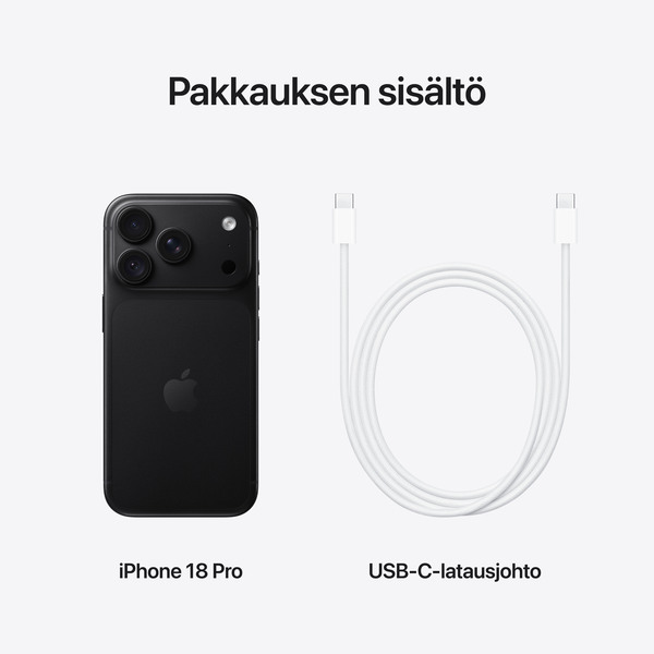 Apple iPhone 18 Pro 256 Gt -puhelin, Musta