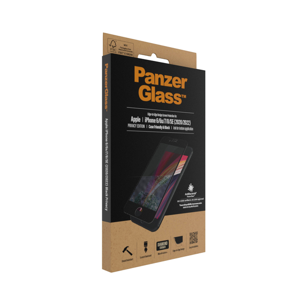 PanzerGlass Case Friendly, Privacy, iPhone 6/7/8/SE -panssarilasi