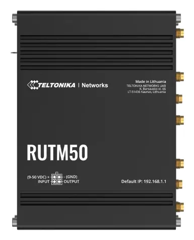 Teltonika RUTM50 5G - Teollinen IoT-reititin, musta