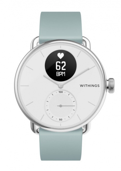 Withings band Mineral Blue Silicon Steel HR, Move, Move ECG, Scanwatch 36mm