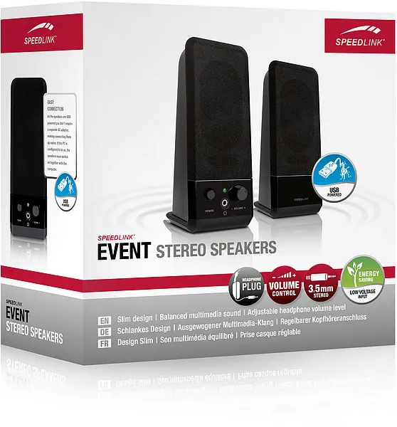 Speedlink EVENT Stereo Speakers, black