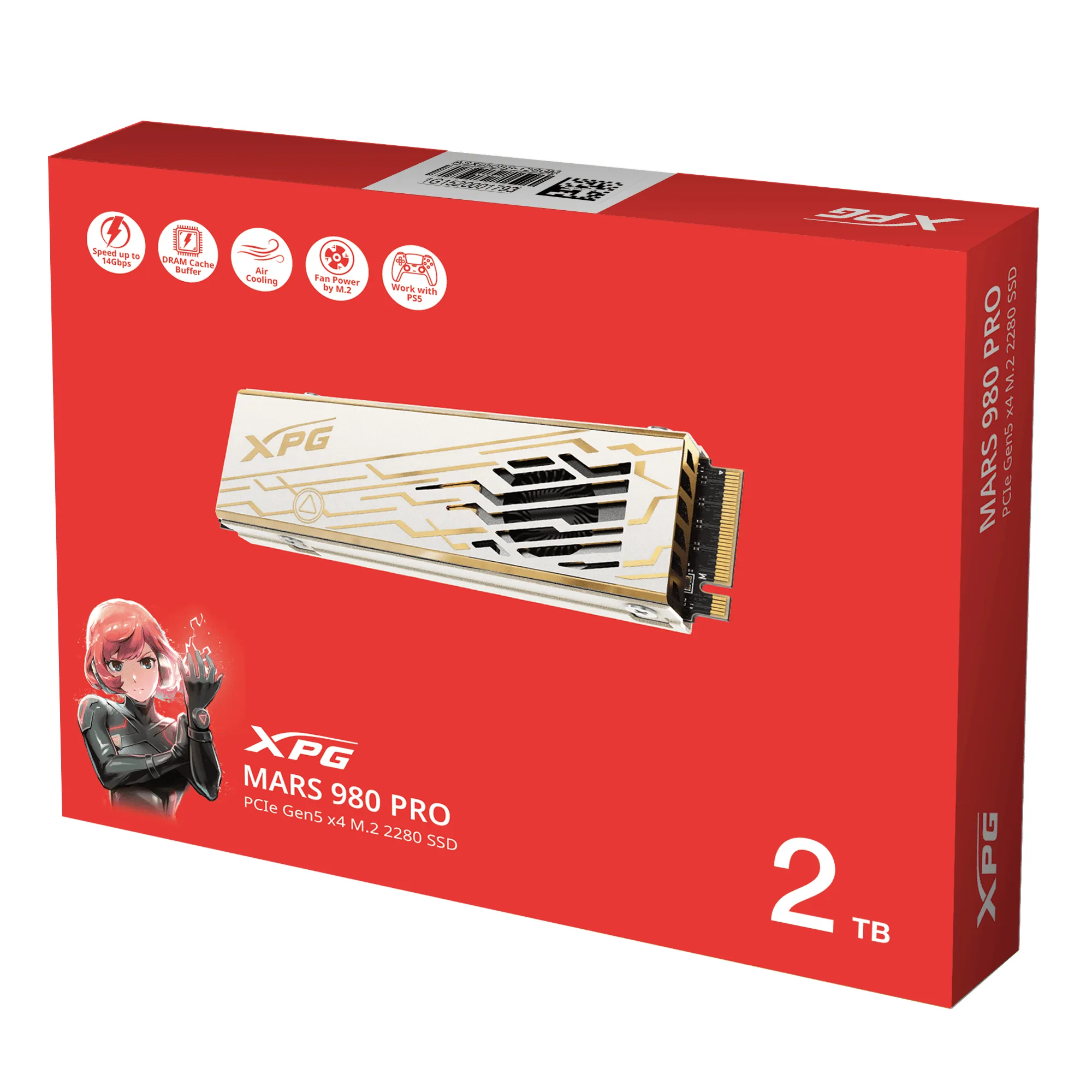 ADATA XPG MARS 980 PRO 2 TB PCIe Gen5 x4 NVMe M.2 2280 SSD