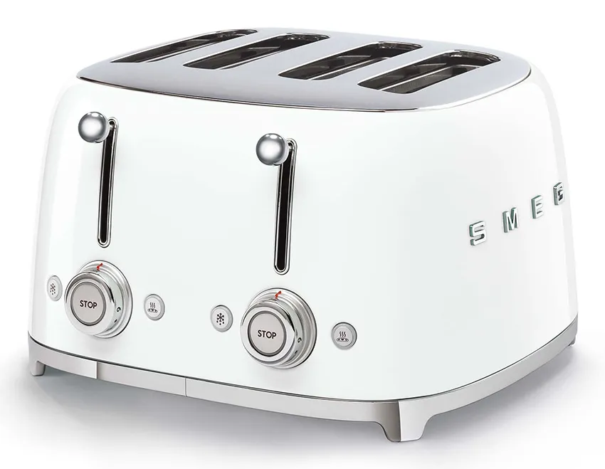 Smeg 50's Style TSF03WHEU - toaster, 4 slice(s),  White