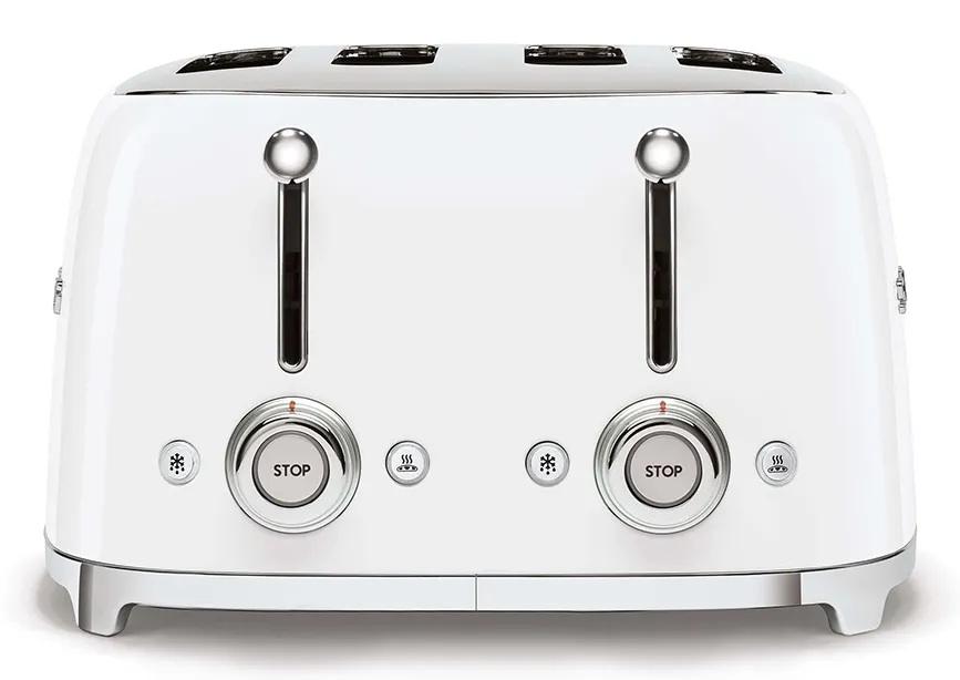 Smeg 50's Style TSF03WHEU - toaster, 4 slice(s),  White