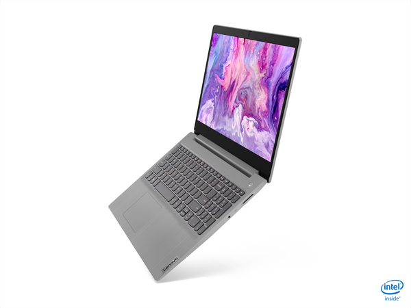 Lenovo 15.6" IdeaPad 3, 8 GB RAM, 256 GB SSD, Win 10 Home - b&auml;rbar dator, Gr&aring;, Platimun