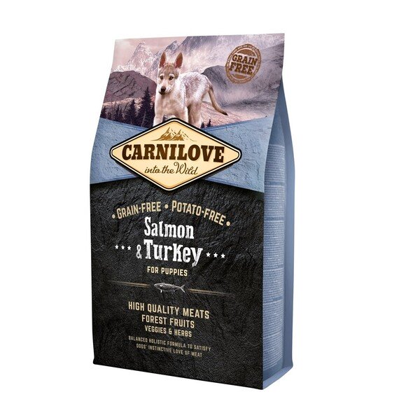 Carnilove Salmon &amp; Turkey Puppy, Dry food for dogs, Grain Free, 4kg