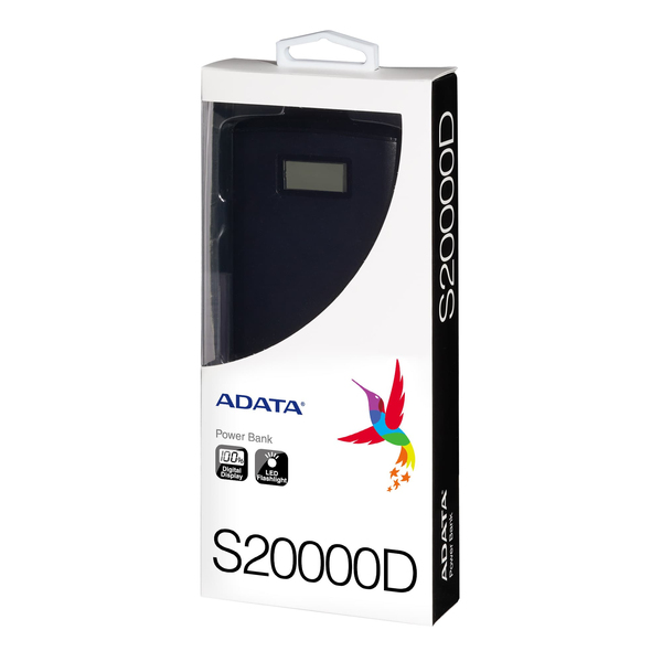 ADATA AS20000D-DGT-CBK ADATA S20000D Power Bank 20000mAh black