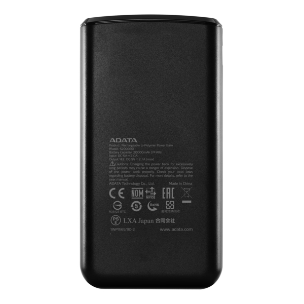 ADATA AS20000D-DGT-CBK ADATA S20000D Power Bank 20000mAh black